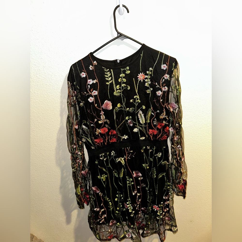 Floral embroidered dress
